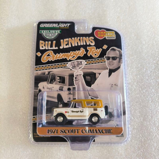 GreenLight 1:64 1971 Scout Comanche - Bill Jenkins Grumpy s Toy Hooker Headers, Jenkins Competition 30465