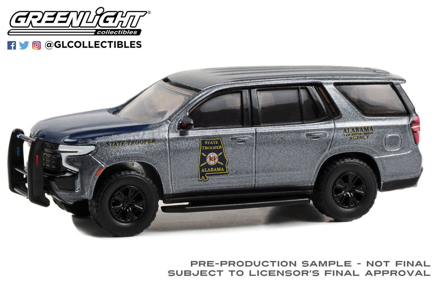 GreenLight 1:64 Hot Pursuit - 2022 Chevrolet Tahoe Police Pursuit Vehicle (PPV) - Alabama State Trooper 30468