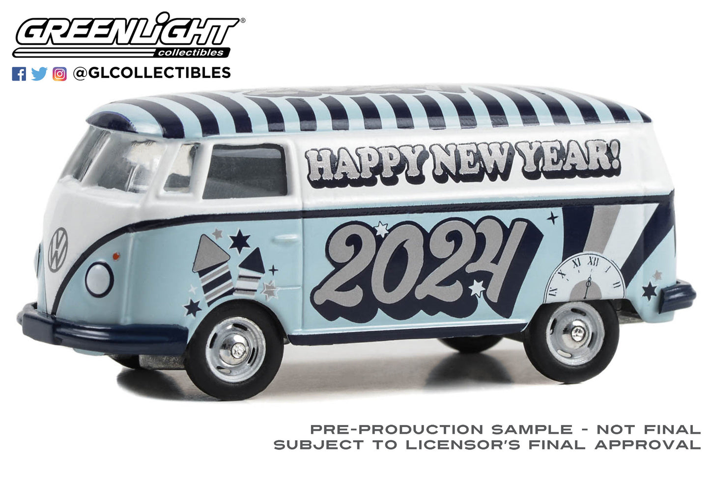 GreenLight 1:64 Volkswagen Type 2 Panel Van - New Year 2024 30478