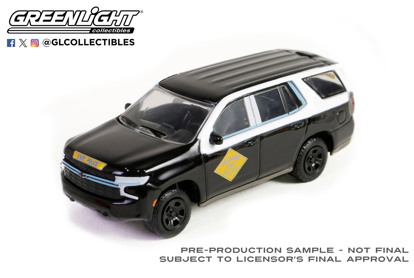 GreenLight 1:64 2023 Chevrolet Tahoe Police Pursuit Vehicle – Delaware State Police – Centennial Anniversary (Hobby Exclusive) 30487