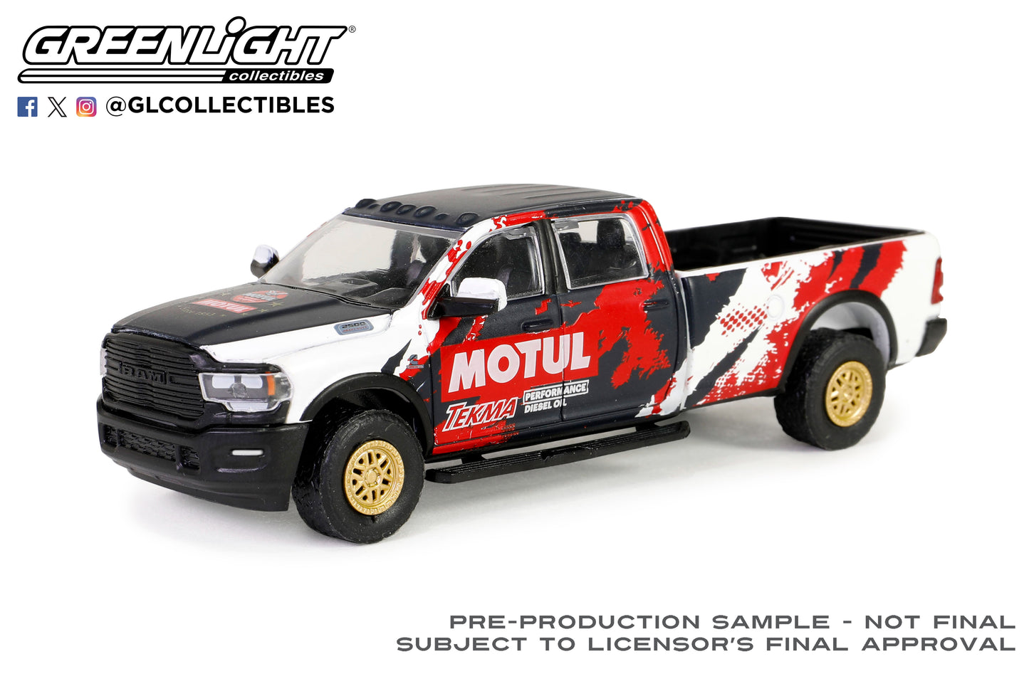 GreenLight 1:64 2022 Dodge Ram 2500 - MOTUL Tekma Performance Diesel Oil (Hobby Exclusive) 30489
