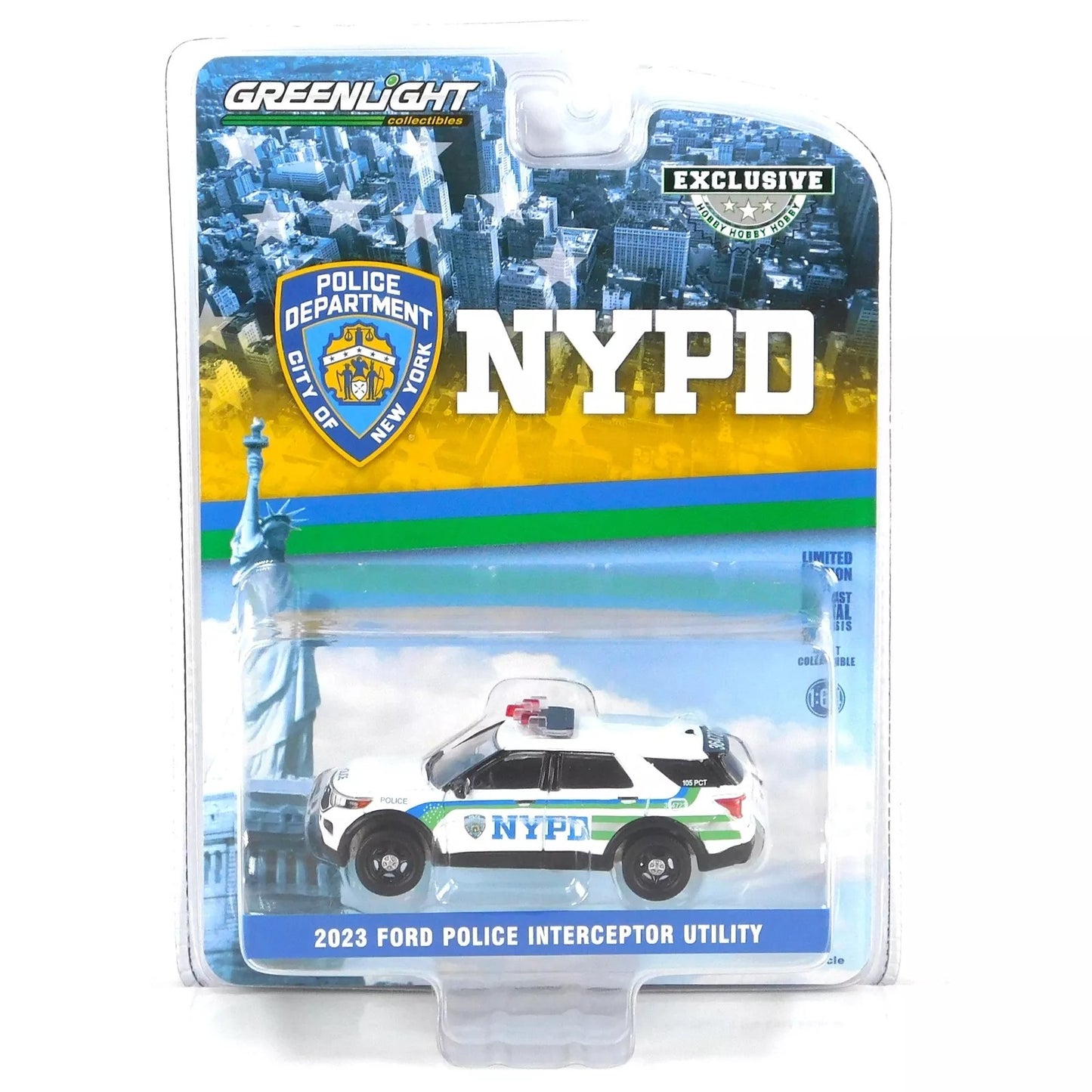 GreenLight 1:64 2023 Ford Police Interceptor Utility - New York City Police Department / NYPD (Hobby Exclusive) 30500