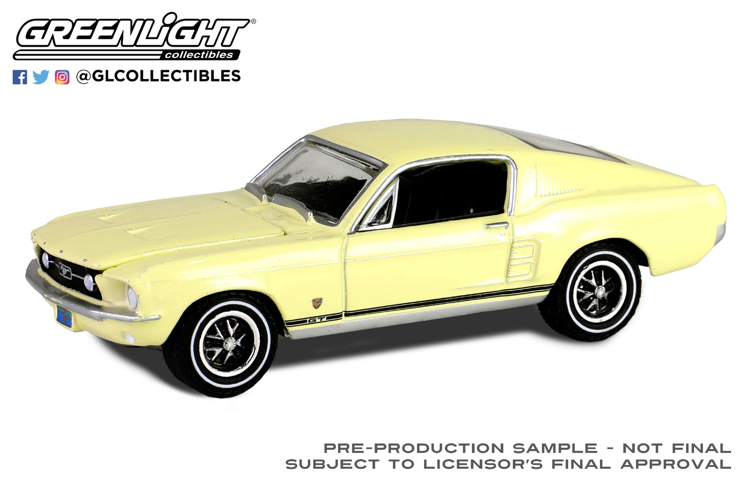 GreenLight 1:64 1967 Ford Mustang GT Fastback High Country Special – Aspen Gold (Hobby Exclusive) 30504