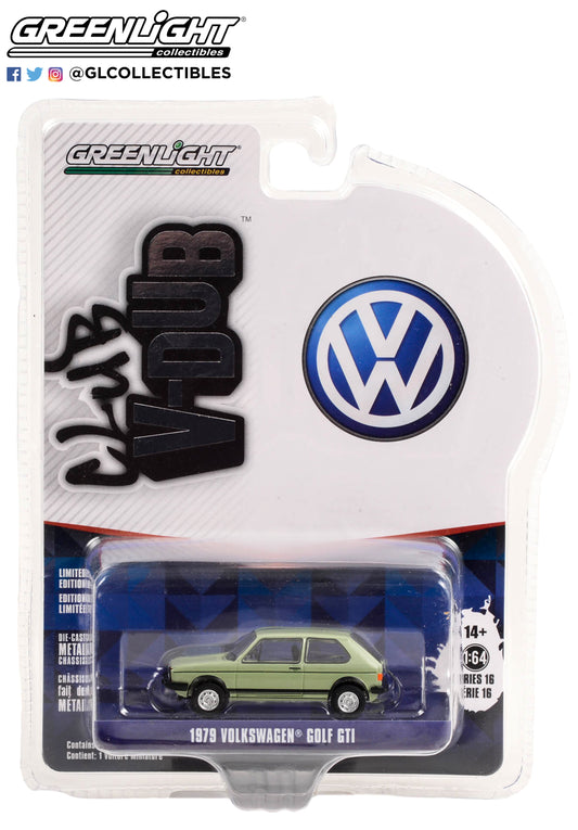 GreenLight 1:64 Club Vee-Dub Series 16 - 1979 Volkswagen Golf GTI - Inari Silver Metallic 36070-D