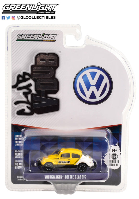 GreenLight 1:64 Club Vee-Dub Series 16 - Classic Volkswagen Beetle - Pennzoil Racing 36070-E