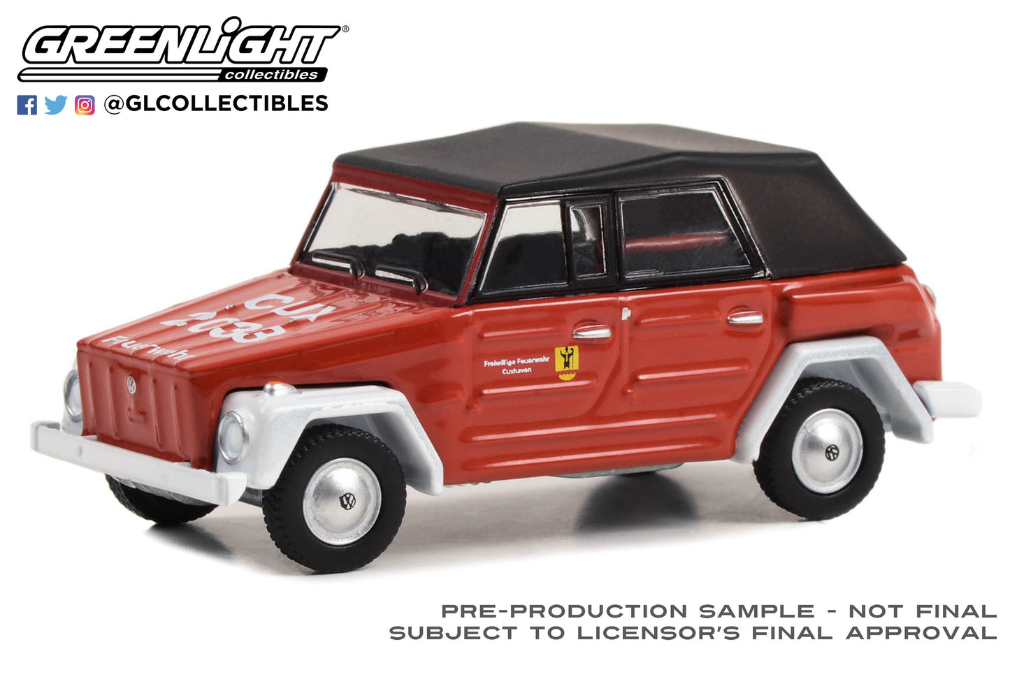 GreenLight 1:64 Club Vee-Dub Series 17 - 1969 Volkswagen Thing (Type 181) - Feuerwehr Fire Brigade 36080-D