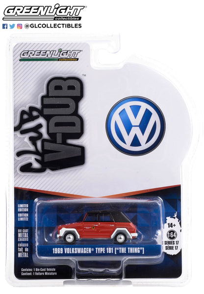 GreenLight 1:64 Club Vee-Dub Series 17 - 1969 Volkswagen Thing (Type 181) - Feuerwehr Fire Brigade 36080-D