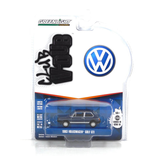 GreenLight 1:64 Club Vee-Dub Series 18 - 1983 Volkswagen Golf GTi Mk1 Campaign Edition - Helios Blue Metallic 36090-F