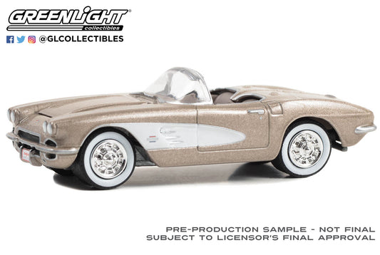 GreenLight 1:64 Barrett-Jackson ‘Scottsdale Edition’ Series 13 - 1961 Chevrolet Corvette Convertible - Fawn Beige Metallic (Lot #1041) 37300-A