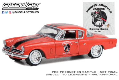 GreenLight 1:64 Busted Knuckle Garage Series 2 - 1954 Studebaker Commander Starliner “Busted Knuckle Garage Speed Shop” 39120-B