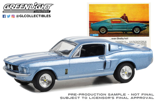 GreenLight 1:64 Vintage Ad Cars Series 9 - 1967 Ford Shelby GT500 “Order Your Mustang As Hot As You Like…Even Shelby Hot!” 39130-C