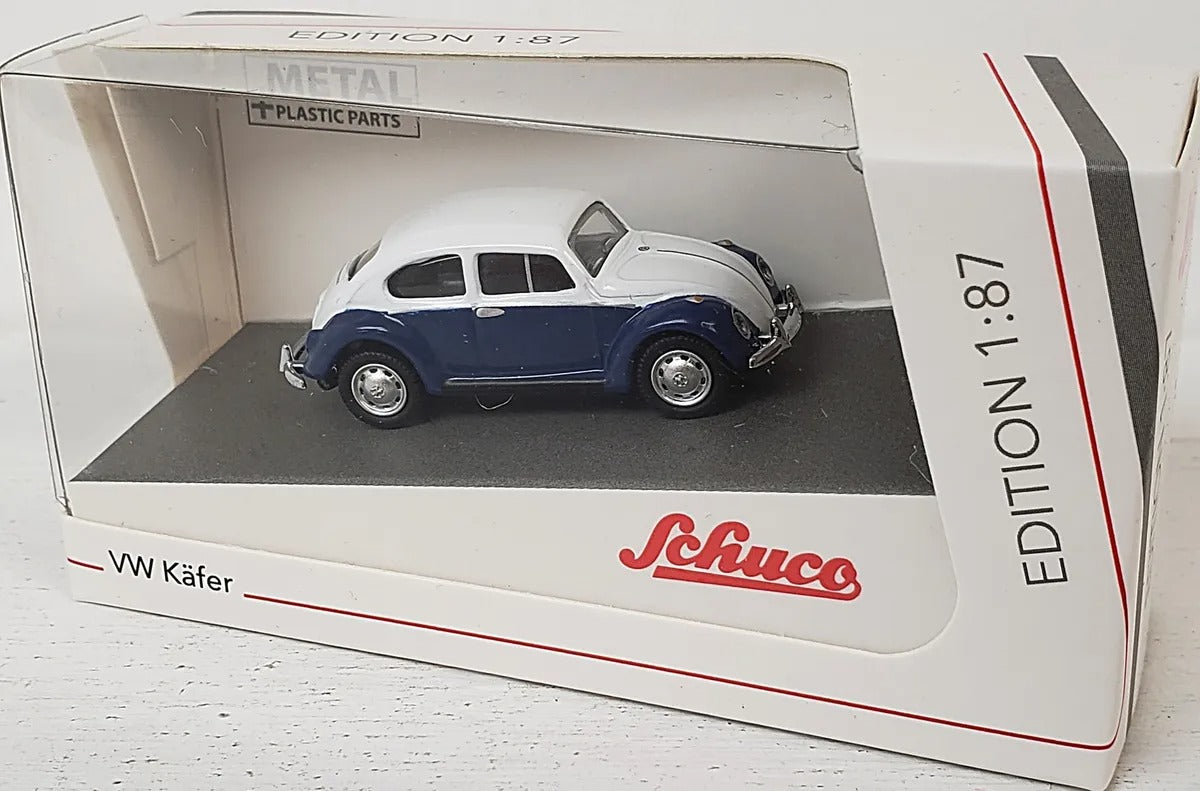 Schuco 1:87 Volkswagen Beetle blue/white 452670600