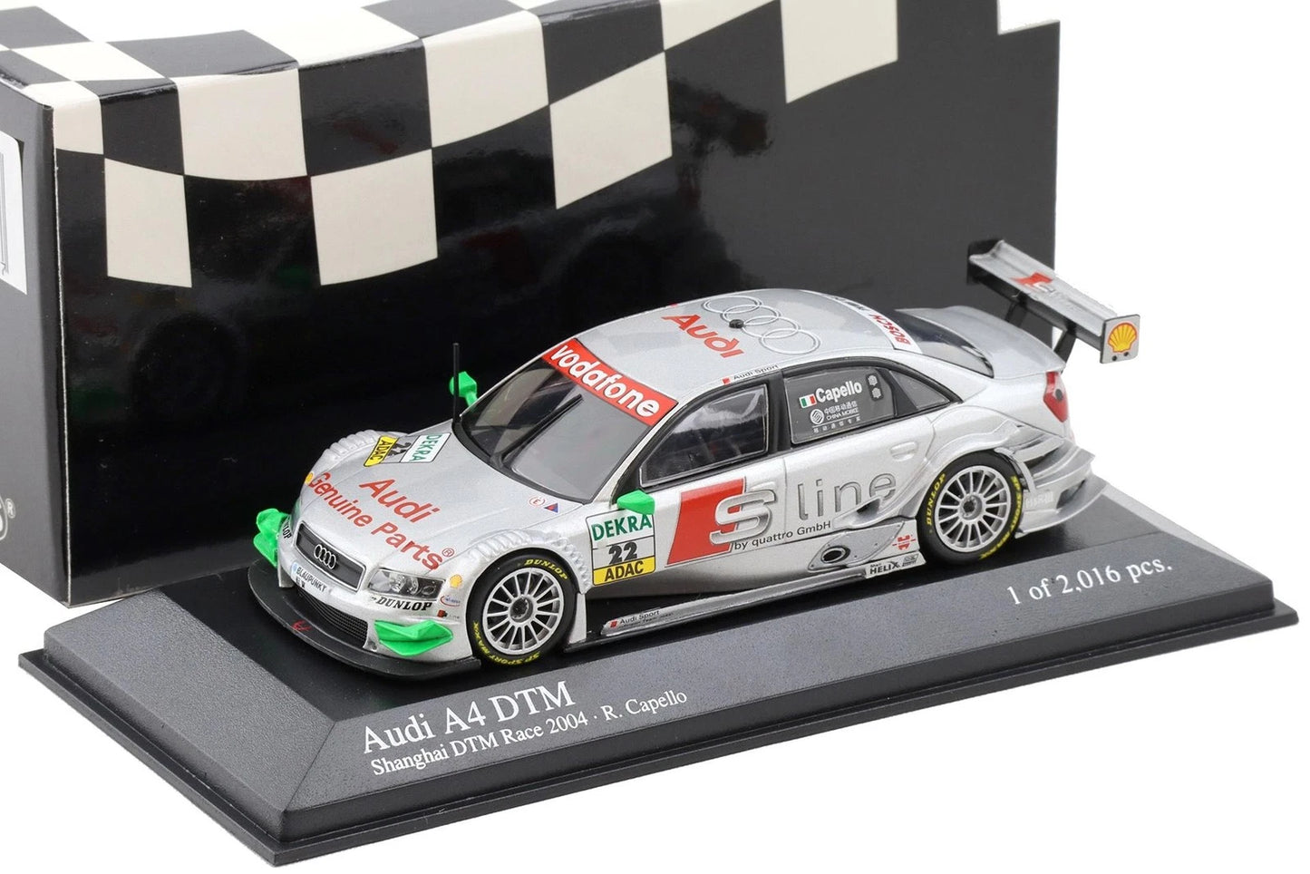 Minichamps 1:43 Audi A4 Rinaldo Capello Audi Sport Infineon Team Joest #22 DTM Shanghai 2004 400041422