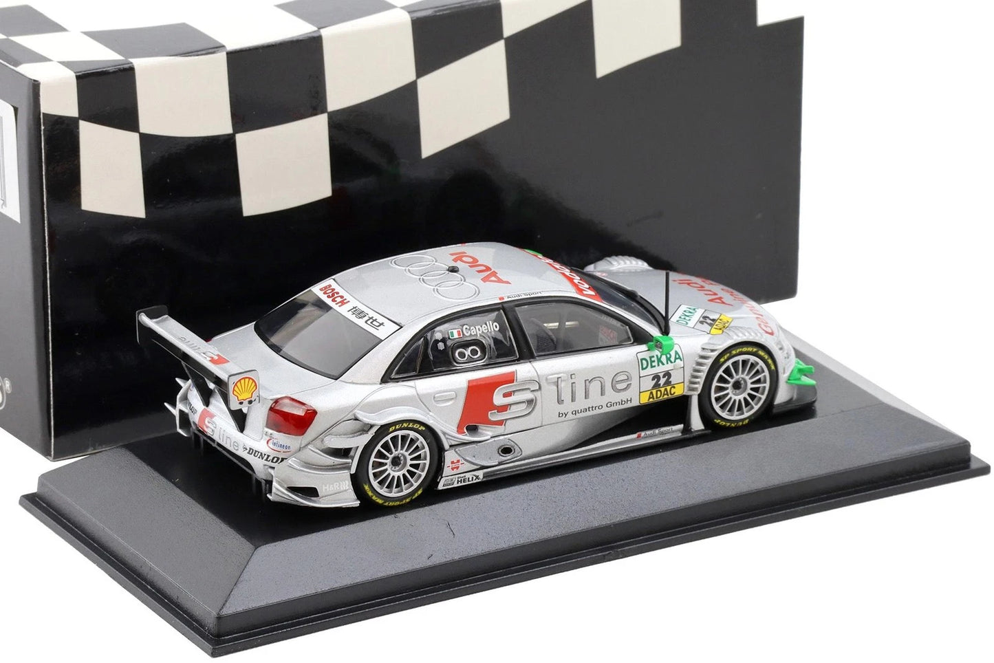 Minichamps 1:43 Audi A4 Rinaldo Capello Audi Sport Infineon Team Joest #22 DTM Shanghai 2004 400041422