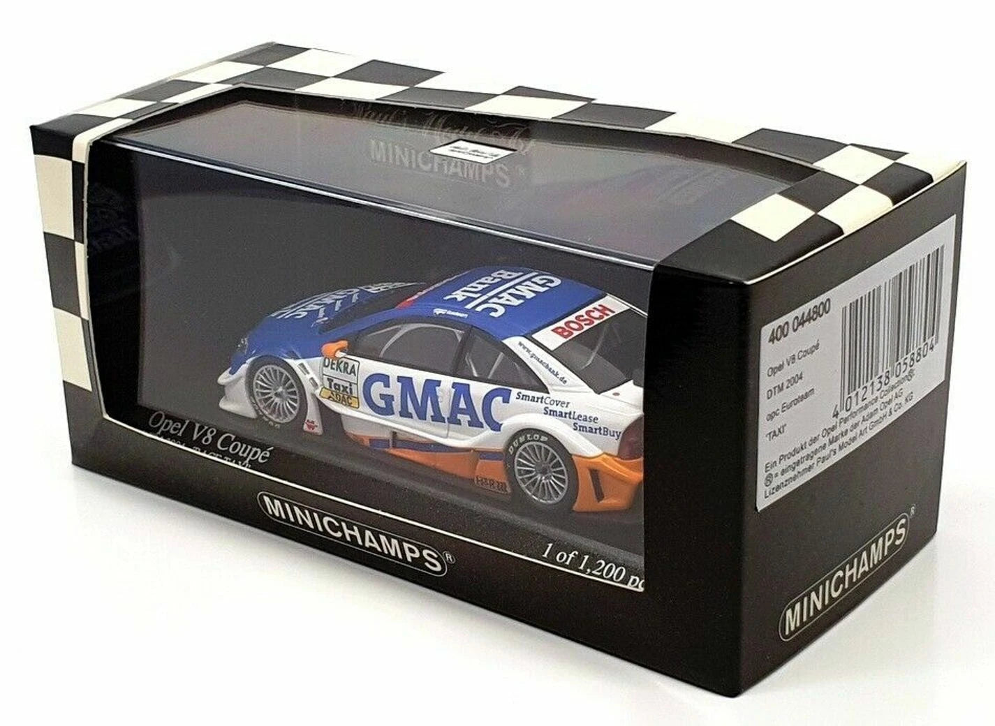 Minichamps 1:43 Opel V8 Coupe GMAC OPC Euroteam Race Taxi DTM 2004 400044800