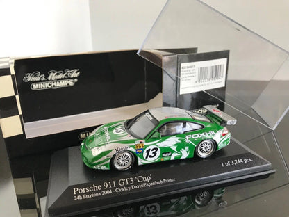 Minichamps 1:43 Porsche 911 GT3 Cawley/Davis/Espenlaub/Foster #13 Team Foxhill Racing 24H Daytona 2004 400046213
