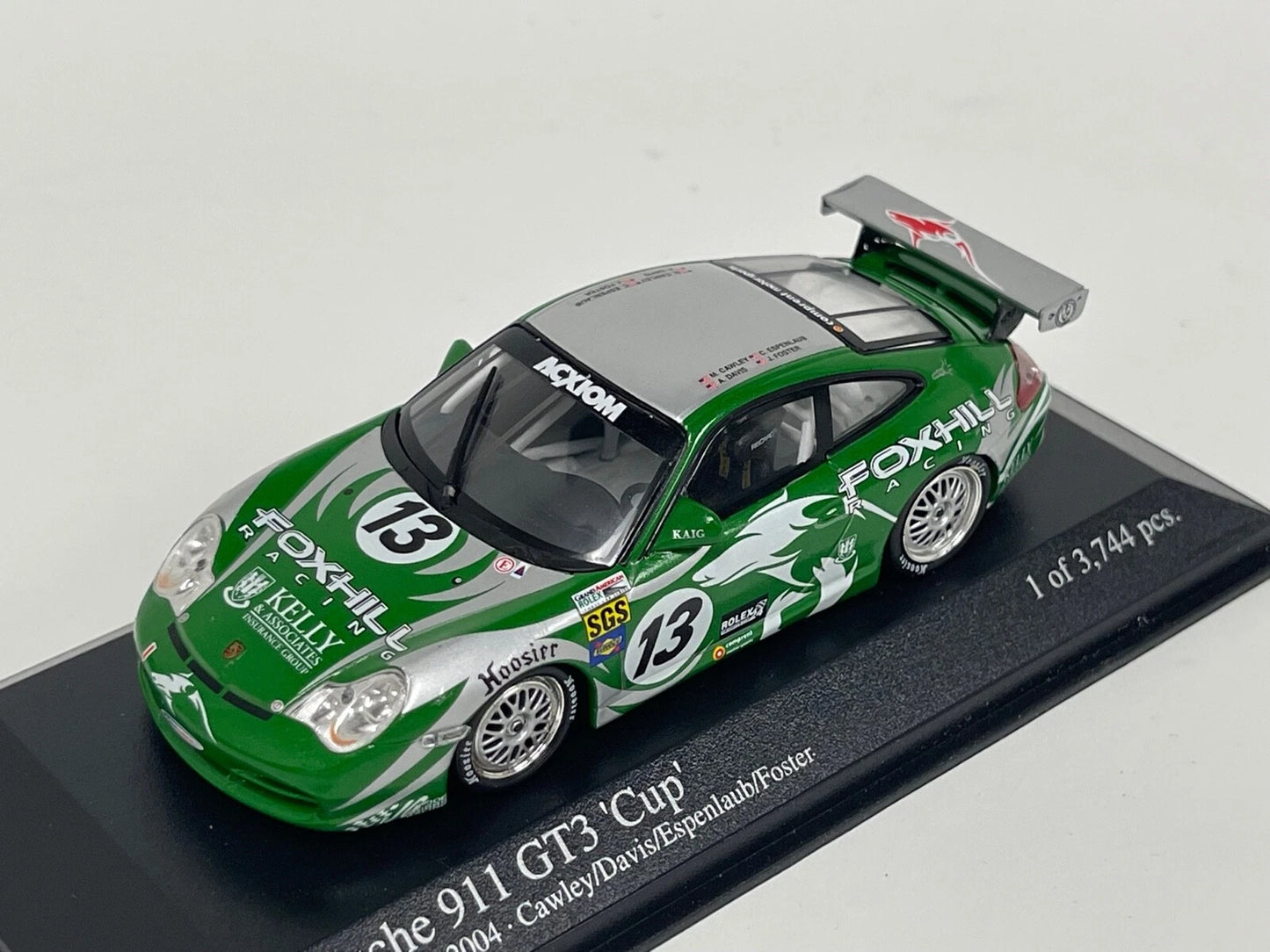 Minichamps 1:43 Porsche 911 GT3 Cawley/Davis/Espenlaub/Foster #13 Team Foxhill Racing 24H Daytona 2004 400046213