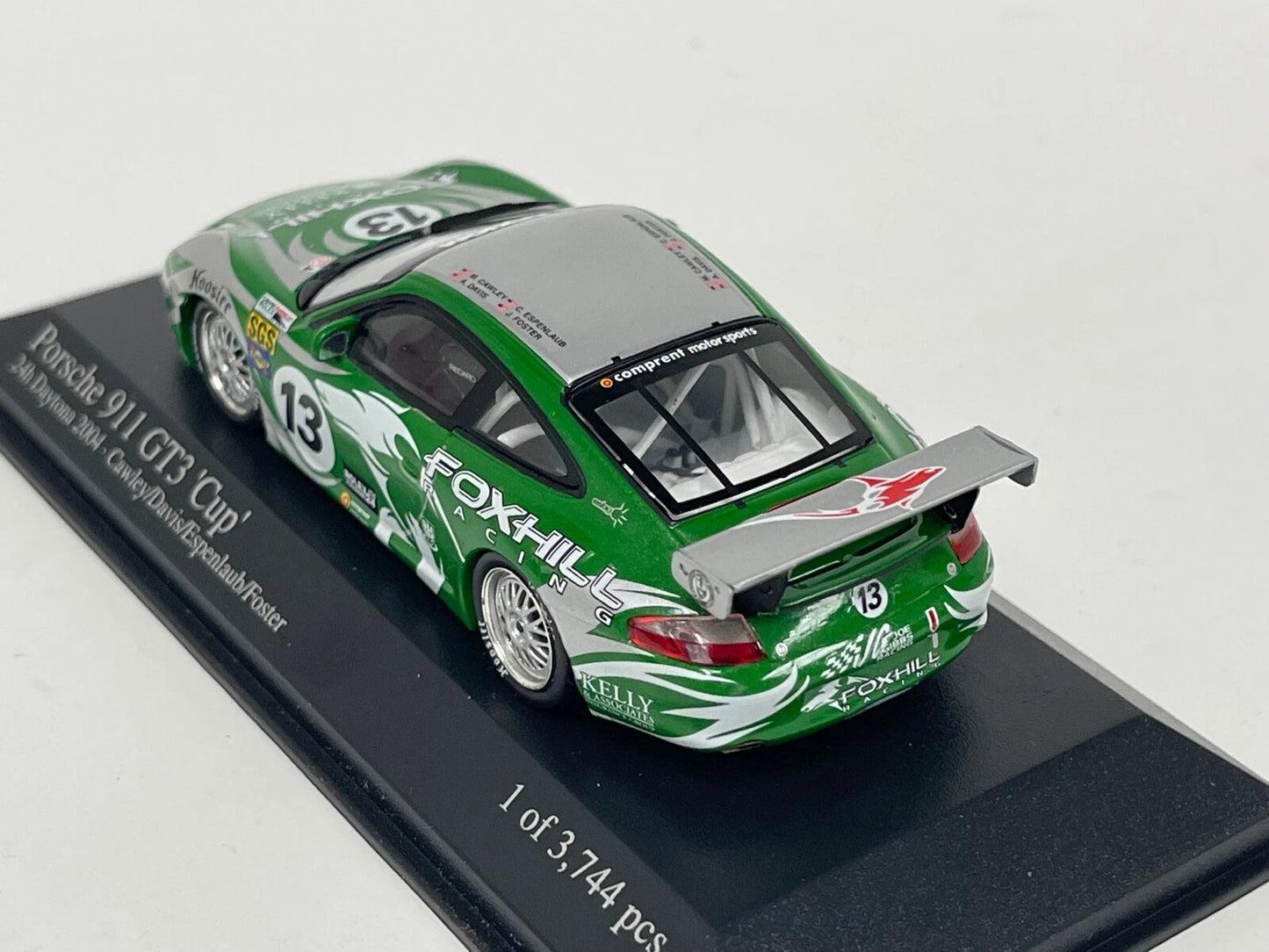 Minichamps 1:43 Porsche 911 GT3 Cawley/Davis/Espenlaub/Foster #13 Team Foxhill Racing 24H Daytona 2004 400046213
