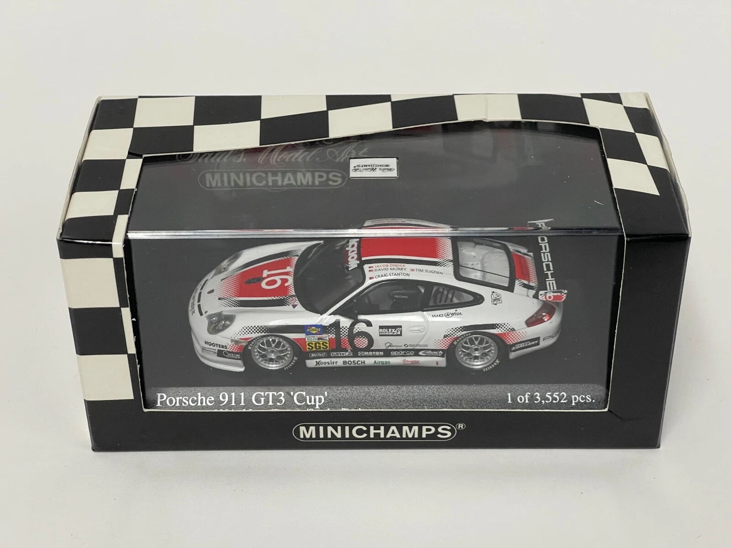 Minichamps 1:43 Porsche 911 GT3 Cup Murry/Stanton/Sugden/Dodge Team AASCO Performance #16 24H Daytona 2004 400046216