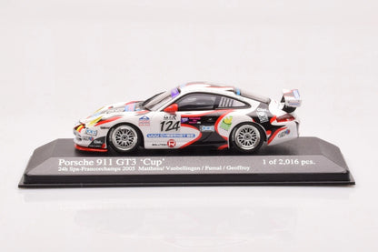 Minichamps 1:43 Porsche 911 GT3 Vanbellingen / Fumald / Geoffroy Class Winner #124 Team Muhlner Motorsport 24h SPA 2005 400056224