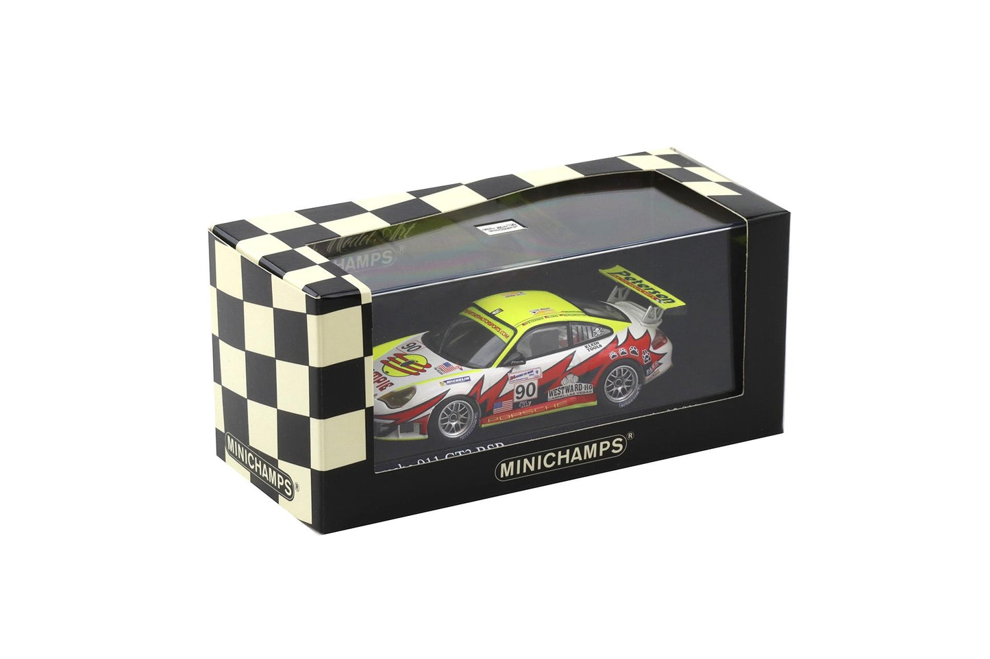 Minichamps 1:43 Porsche 911 GT3 RSR Bergmeister/Bernhard/Long Petersen/White Lightning Racing #90 24H Le Mans 2005 400056490