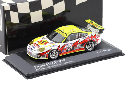 Minichamps 1:43 Porsche 911 GT3 RSR Bergmeister/Bernhard/Long Petersen/White Lightning Racing #90 24H Le Mans 2005 400056490
