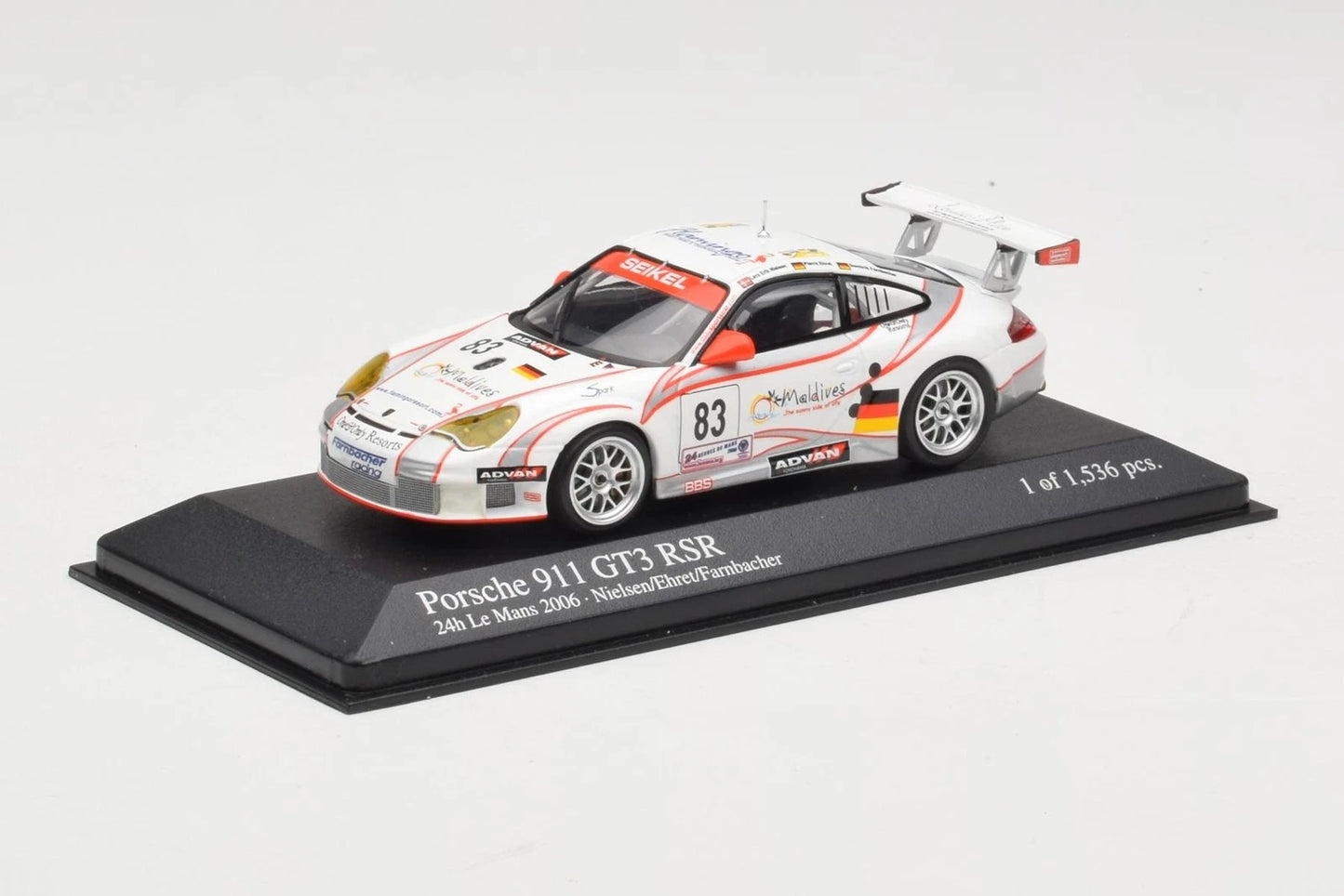 Minichamps 1:43 Porsche 911 GT3 RSR #83 Le Mans 2006 Nielsen 400066483
