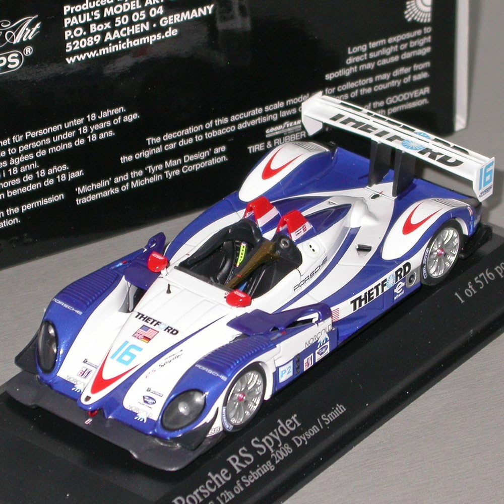 Minichamps 1:43 Porsche RS Spyder #16 Dyson Racing 4TH Place 12H Sebring 2008 400086816
