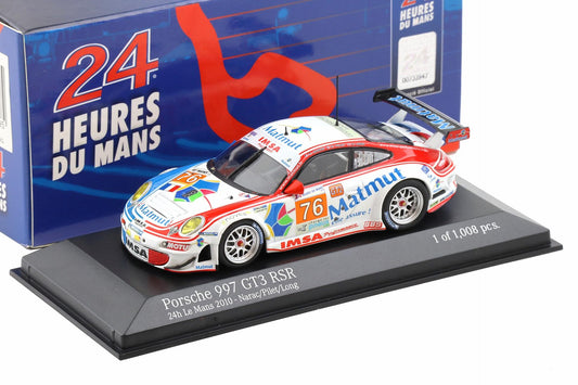 Minichamps 1:43 Porsche 997 GT3 RSR IMSA Performance Matmut Narac/Pilet/Long #76 24H Le Mans 2010 410106976