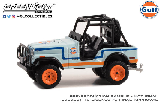 GreenLight 1:64 Gulf Oil Special Edition Series 2 - 1976 Jeep CJ-5 with Baja Parts 41145-C