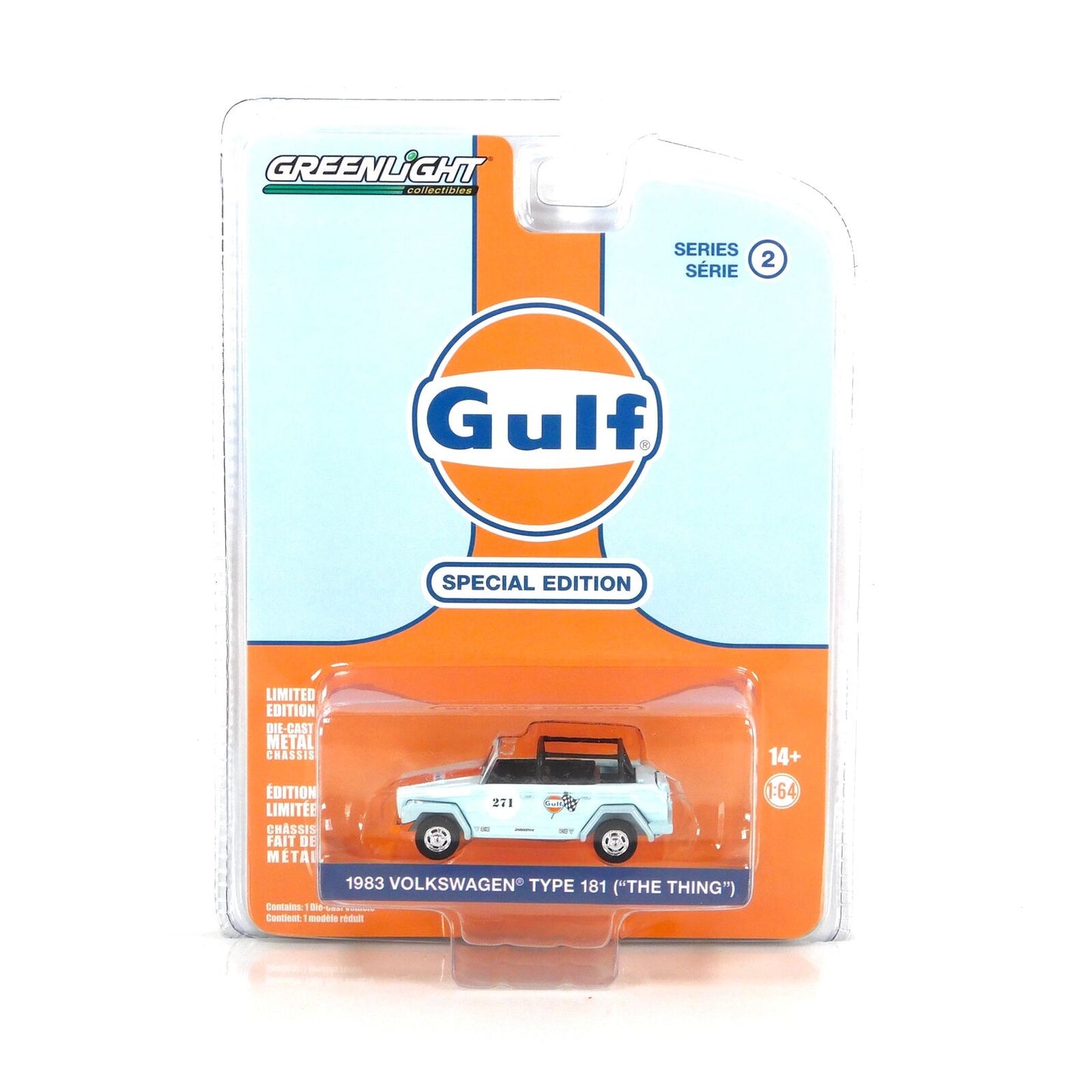 GreenLight 1:64 Gulf Oil Special Edition Series 2 - 1983 Volkswagen Thing (Type 181) #271 41145-D