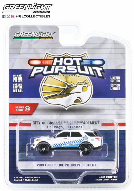 GreenLight 1:64 Hot Pursuit Series 45 - 2019 Ford Police Interceptor Utility - City of Chicago Police Department (CPD) 43030-D