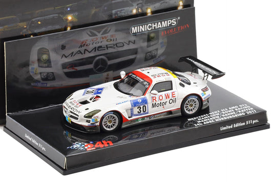 Minichamps 1:43 Mercedes-Benz SLS AMG GT3 Mamerow/Kaffer/Hahne #30 24H ADAC Nurburgring 2011 437110330