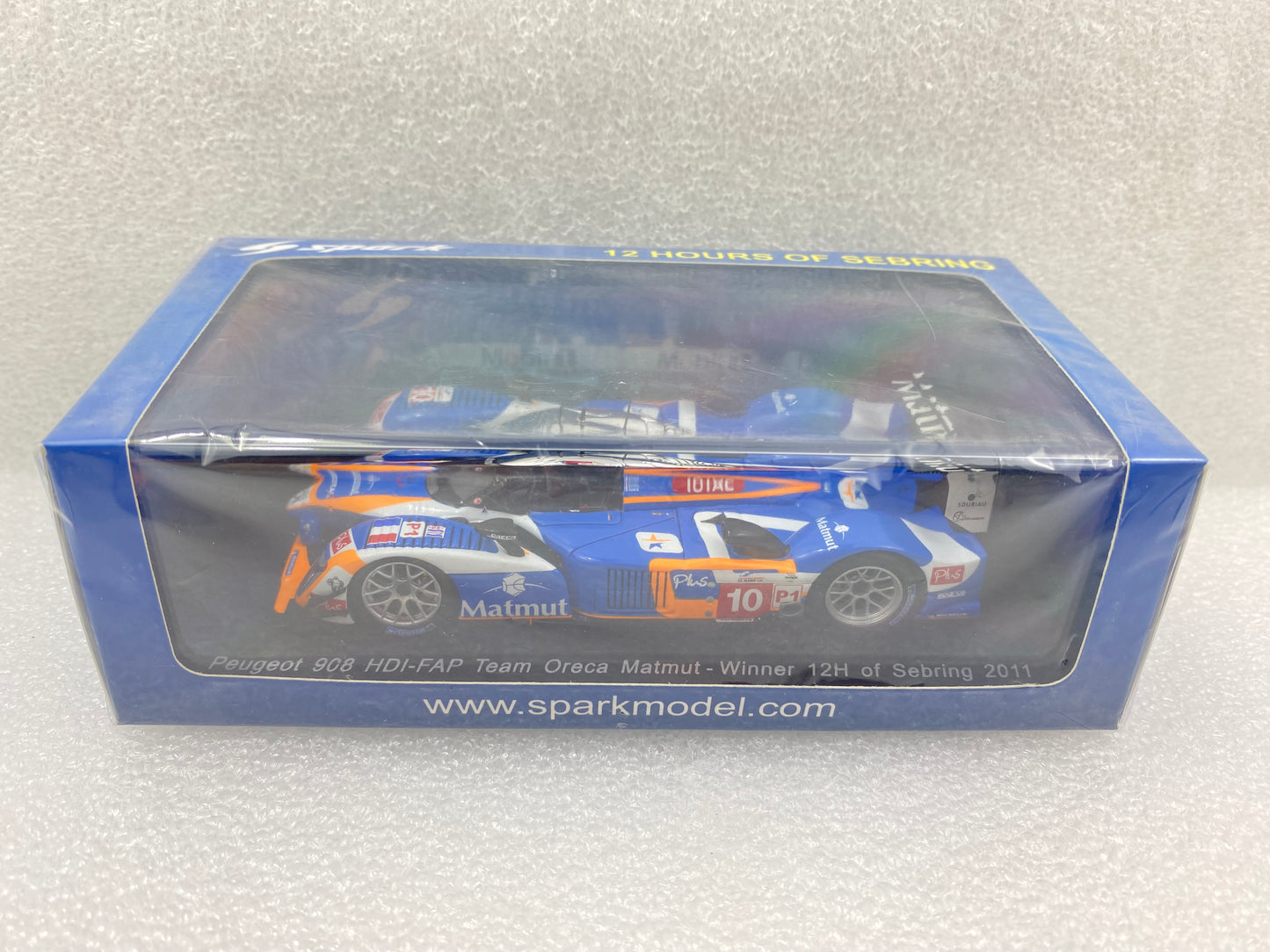 Spark 1:43 Peugeot 908 HDI-FAP #10 N.Lapierre/L.Duval/O.Panis Winner 12H Sebring 2011 43SE11