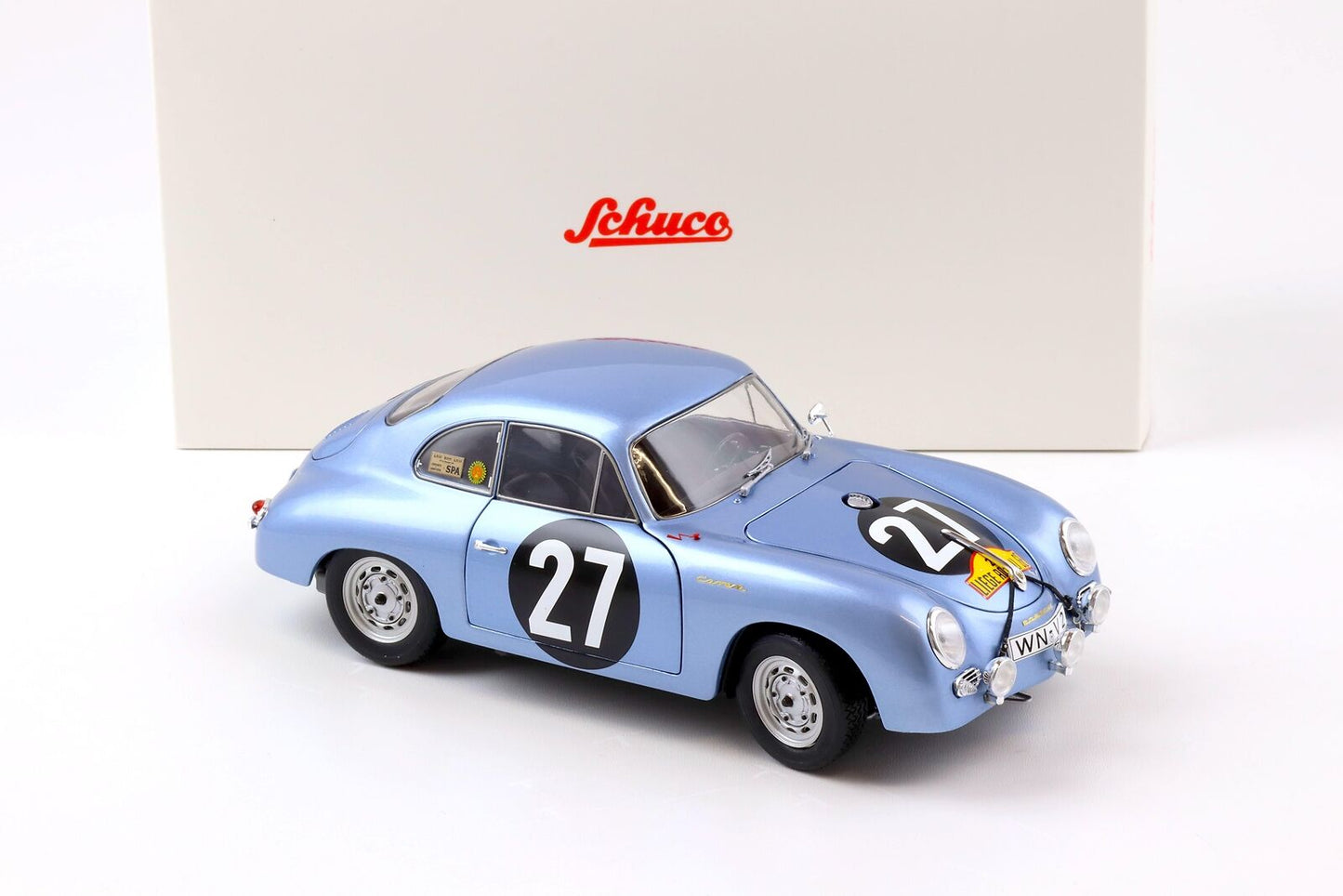 Schuco 1:18 Porsche 356 A Carrera Coupe #27 Robert Buchet/Paul Ernst Strahle Winner Rallye Liege - Rome - Liege 1959 450031900