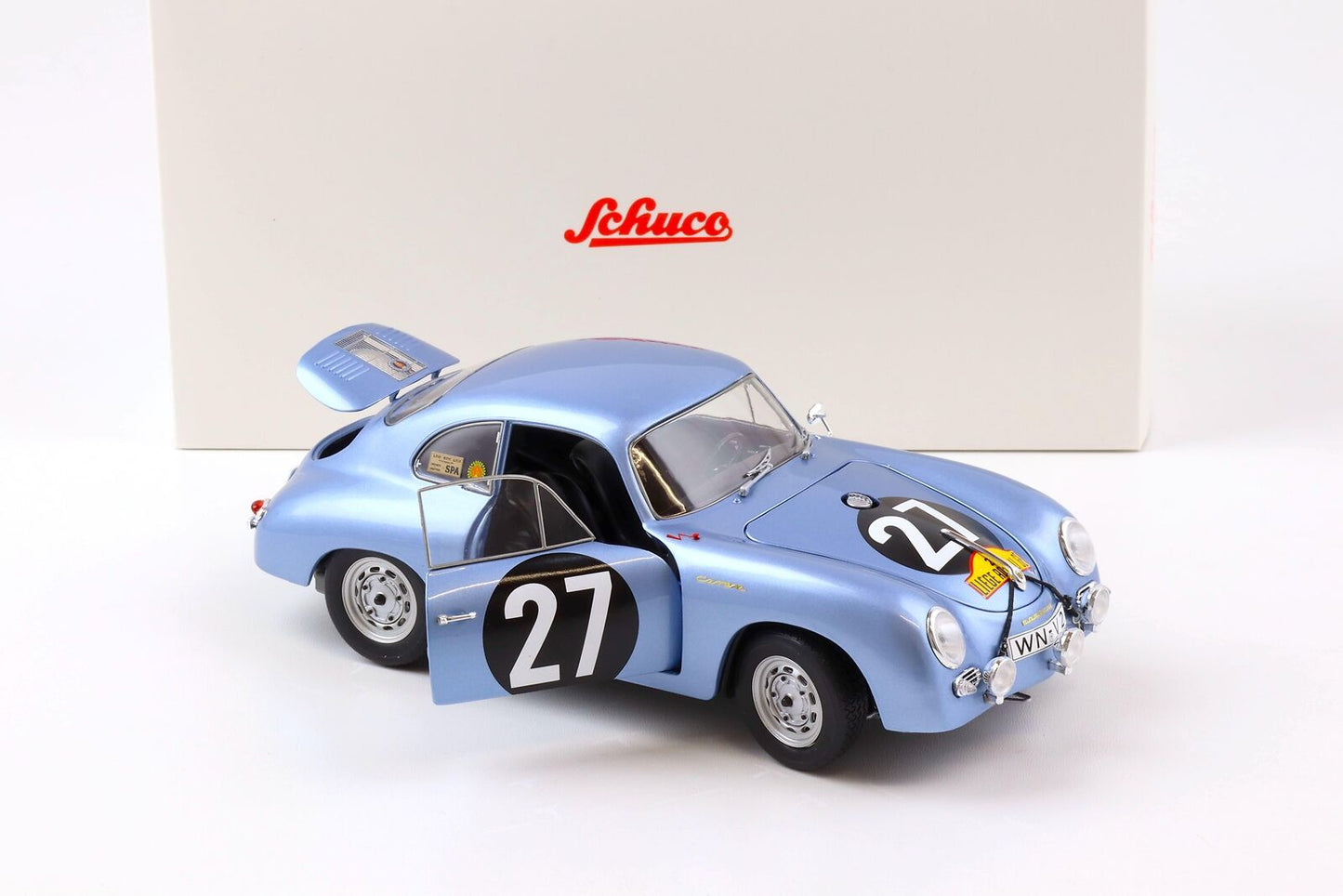 Schuco 1:18 Porsche 356 A Carrera Coupe #27 Robert Buchet/Paul Ernst Strahle Winner Rallye Liege - Rome - Liege 1959 450031900