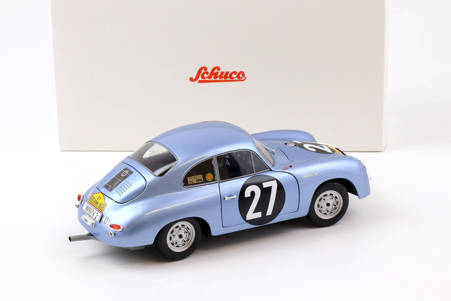 Schuco 1:18 Porsche 356 A Carrera Coupe #27 Robert Buchet/Paul Ernst Strahle Winner Rallye Liege - Rome - Liege 1959 450031900