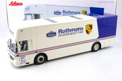 Schuco 1:18 Mercedes-Benz O317 transport Team LKW Porsche Rothmans 1984 450032800