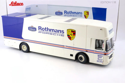 Schuco 1:18 Mercedes-Benz O317 transport Team LKW Porsche Rothmans 1984 450032800
