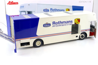 Schuco 1:18 Mercedes-Benz O317 transport Team LKW Porsche Rothmans 1984 450032800