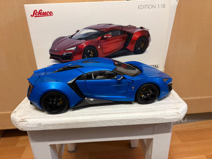 Schuco 1:18 W Motor Fenyr Supersport after Lykan blue 450042600