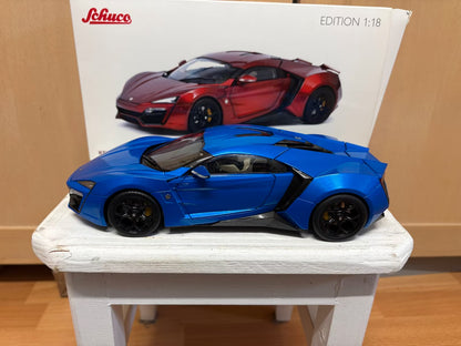 Schuco 1:18 W Motor Fenyr Supersport after Lykan blue 450042600