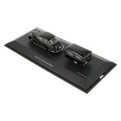 Schuco 1:43 BMW 502 with Funeral Trailer Black 450204500