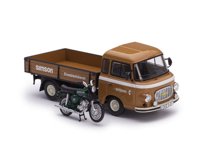 Schuco 1:43 BARKAS B1000 Simson Kundendienst KS50 Super Sport 450367300