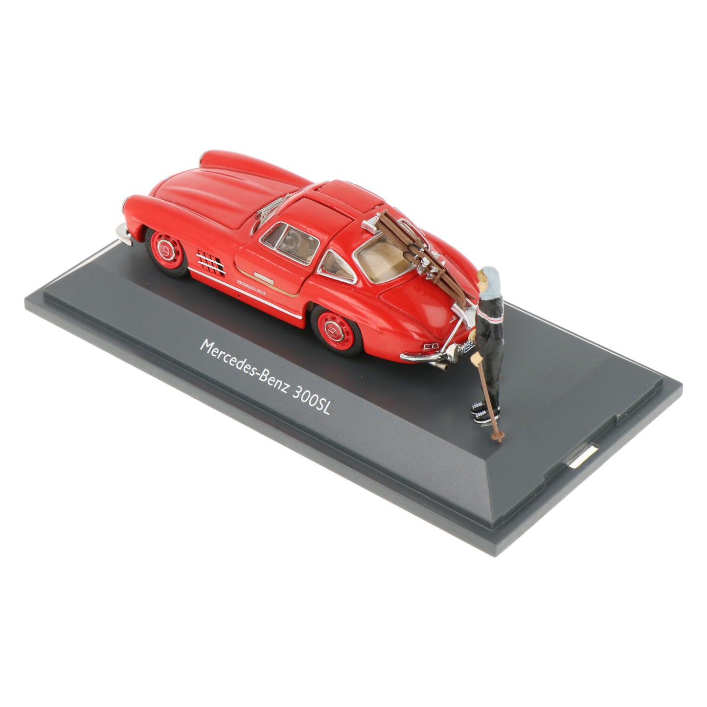 Schuco 1:43 Mercedes-Benz 300 SL with Ski and Figure 450376600