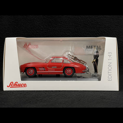 Schuco 1:43 Mercedes-Benz 300 SL with Ski and Figure 450376600