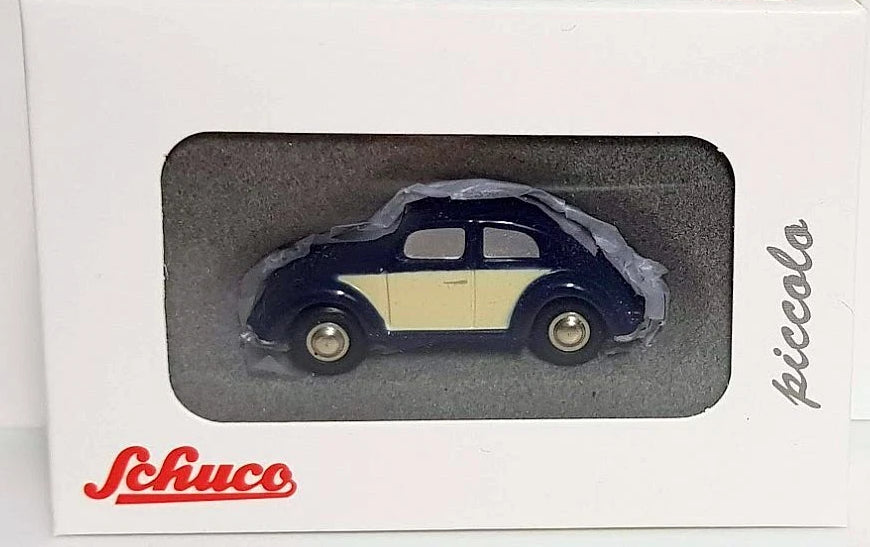 Schuco 1:90 Piccolo Volkswagen Beetle blue/beige 450540400