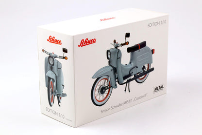 Schuco 1:10 Simson Schwalbe KR51/1 Custom III Gray 450649400