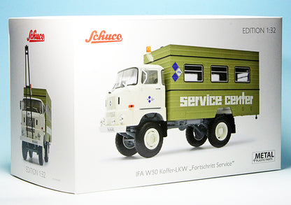 Schuco 1:32 IFA W50 Van Truck (1965-1990) IFA Fortschritt Service Center 450786100