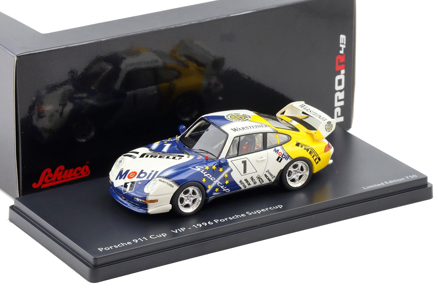 Schuco 1:43 Porsche 911 (993) Cup VIP #1 Porsche Supercup 1996 450888200